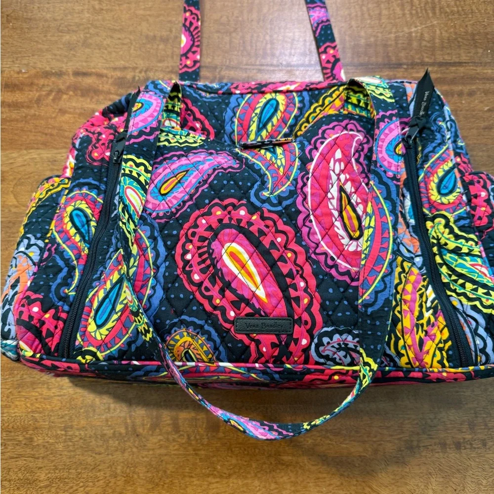 Multicolor Vera Bradley Stroll Around Bag in Print Twilight Paisley
